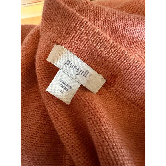 J Jill Sweater Dress Size Medium Midi Length Long Sleeve Soft Red Clay - Picture 7 of 9